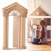 SPYMINNPOO Mini Dollhouse Door, 1:12 Doll House Mini Wooden Steepletop Door for Dolls Furniture Accessories Sportinggoods Doll Accessories