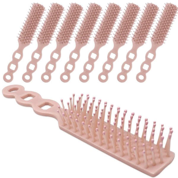 Bulk Hair Brushes for Homeless, 50 Pack Hair Brush Bulk for Curly Wavy Hair Blow Drying Styling Detangling Suitable for Shelter, Hotel(Pink)