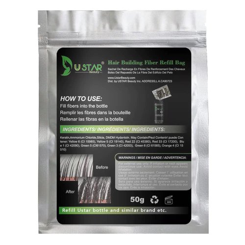 USTAR Hair Building Fibers Refill bag Dark Brown