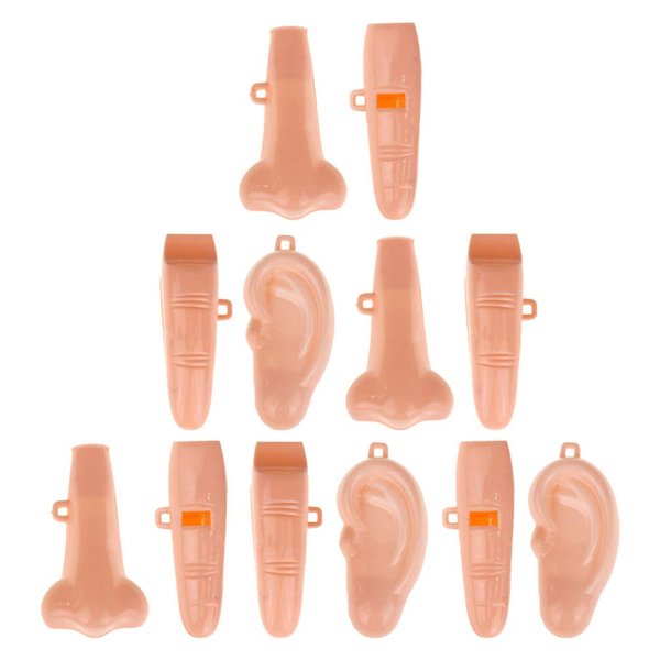 Kisangel Kids Kids Lip Whistles 24Pcs Whistles Ear Nose Finger Whistle Plastic Noise Maker Party Whistles for Kids Birthday Party Favors Goodie Bag Fillers Childrens Stocking Stuffers
