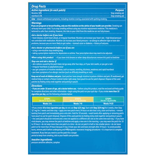 Aroamas Nicotine Patches to Help Quit Smoking, Stop Smoking - Delivered Over 24 Hours Nicotine Transdermal System to Stop Smoking Aids That Work (Stop Smoking Step 1 [2 Pack])