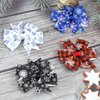 Christmas Bow Clip Girls Bow Set -4pcs Snowflake Hair Bows Hair Accessories Alligator Clip Non-slip Perfect Holiday Accessory for Festive Hairstyles Christmas Gift