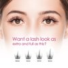 DIY Eyelash Extension, 3D Effect Individual Melt Flare Lash Cluster Natural Lashes Set, Home Eyelash Extension, D curl Lashes Pack 12mm,14mm (14MM-Spikes)