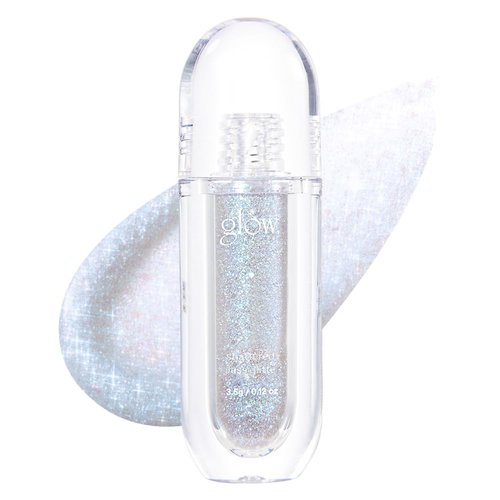 glow Shattered Glass Glitter #Joy : Long Lasting, Shimmering Eye Glitter, Liquid Glitter Eyeshadow & Highlighter with Precision applicator, 0.1 oz