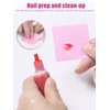 TEOYALL Lint Free Nail Wipes, 400 PCS Non-Woven Fabric Nail Cleaning Pads Pink Lash Extensions Glue Cleaning Wipes Nail Salon Supplies (400 PCS)