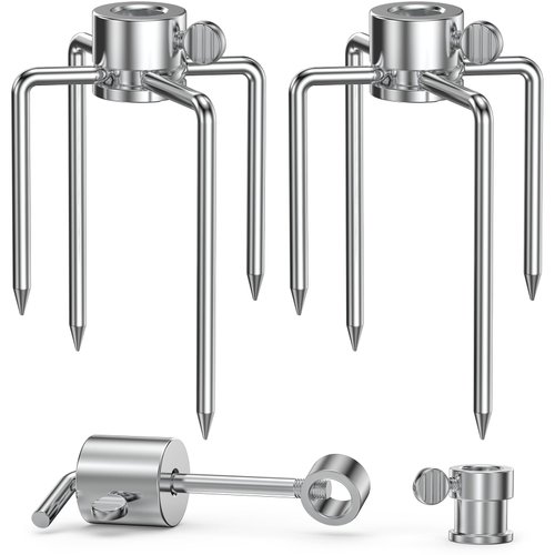 Onlyfire 6006 Grill Replacement Rotisserie Meat Forks(1-Pair) Kit with Spit Counter Balance and Bushing - Fits 1/2" Hexagon & 3/8" and 5/16" Square Spit Rods