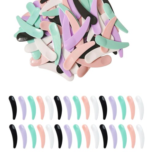 YHCHLHFF 350 PCS Makeup Spatula Bulk Plastic Makeup Spatula Small for Cosmetic Mixing and Sampling （5 Colors）