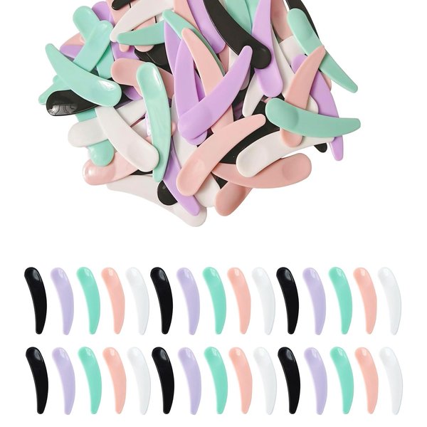 YHCHLHFF 350 PCS Makeup Spatula Bulk Plastic Makeup Spatula Small for Cosmetic Mixing and Sampling （5 Colors）