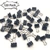 120 Pack Mini Binder Clips, Black Binder Clips, Small Paper Clips 15mm 5/8 Inch. Micro Size Office Clips for Home School Office and Business.