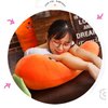JOSON Orange Imitation Carrot Pillow, Children's Sleeping Pillow Doll, Plush Toy pad, Used for Bedroom, Sofa and Office Decoration （17.7inch）