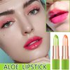 Fusang 2Pcs Aloe Vera Lipstick Color Changing Lipstick,Temperature Color Change Lip Gloss Balm Set Nutritious Long Lasting Moisturzing Magic Lipstick Lip Makeup for Women