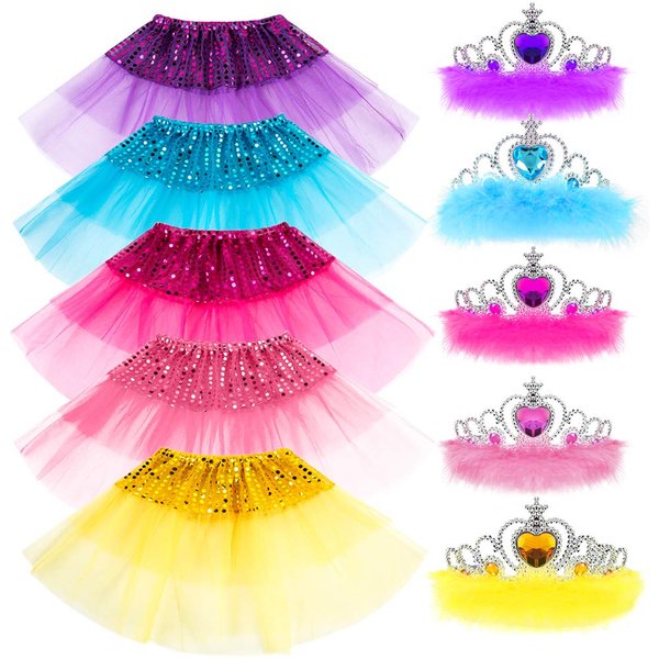 G.C Princess Dress up Accessories Girl Gift Set Crown Tiara Dress up Toy Play Party Favors Costume for Girls