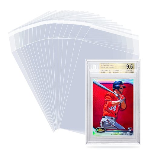 BGS Card Sleeves 100 Pack, Sleeves for BGS Graded Slabs Ultra Protection for The Graded Card for Pro Collector (100Pack)