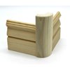 3/4" x 2 1/4" x 6" Poplar (Paint Grade) Outside Radius Corner Base Block Bullnose - Fits 3/4" Radius, Trim Molding (10)