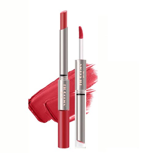 VSTYLE Matte Lipstick Lip Gloss Double-headed Nude Velvet Multicolor Sex Silk Long Lasting Waterproof High Pigment Lip Gloss Smooth Super Stay Non-stick Cup Lip Glaze (05#)