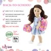 Emily Rose 18-inch Doll Clothes - 18-Piece School Essentials Backpack and Lunch Play Set, with Fun Accessories, Including Pretend Food & Working Calculator | USA Business | Compatible with 18" Dolls