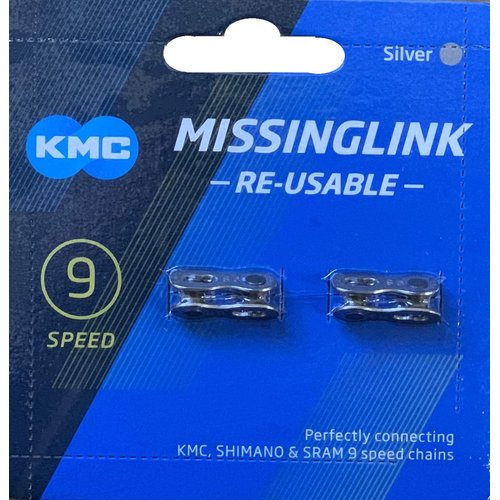 CHAIN LINK KMC MISSINGLINK 9SPD 6.5MM CARD of 2
