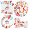 HIPVVILD Circus Carnival Birthday Party Supplies, Circus Theme Party Decorations Dinnerware, Carnival Party Plate, Circus Plate, Cup, Napkin, Circus Party Supplies For Birthday Baby Shower | Serve 24