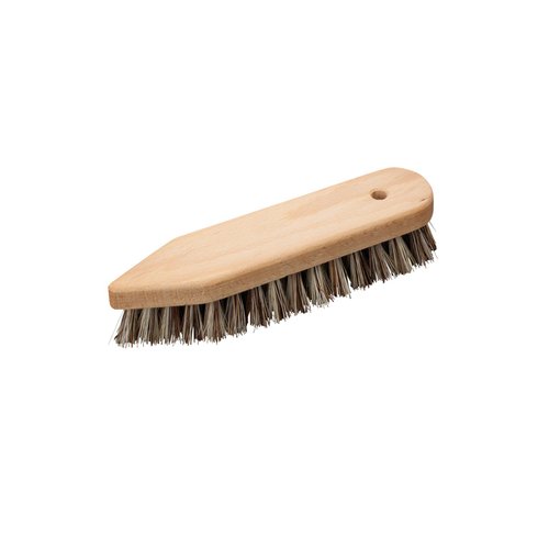 Redecker Pointed/Rounded Union Fiber Scrub Brush with Oiled Beechwood Handle, 8-1/4-Inches