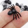Aeyistry 100 Pcs Plastic Halloween Spiders Halloween Party Prank Props for Halloween Indoor Outdoor Party Decorations(Black)