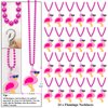 KeeStar 24 Pack Flamingo Necklace Party Favors for Summer Hawaiian Tropical Luau Party, Animal Themed Baby Shower, Birthday, School Carnival Rewards, Photography Props, Decorations, Classroom Prize