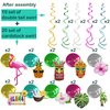 HADDIY Hawaiian Luau Party Hanging Decorations,30 Set Aloha Party Hanging Swirl Ceiling Decorations for Summer Tropical Beach Birthday Party Supplies