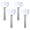 AUEAR, Stainless Steel Toothpaste Squeezer Tube Squeezers Key Squeezer Silver Squeezer for Home Toothpaste Hair Dye (Set of 4)