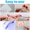 Giantree Nail Stand, Nail Holder for Display Painting Nails, Acrylic Magnetic Practice Nail Stand Set, Fake Nail Holder for Press On Nails with 200 Pcs Reusable Adhesive Putty for Homes and Salons