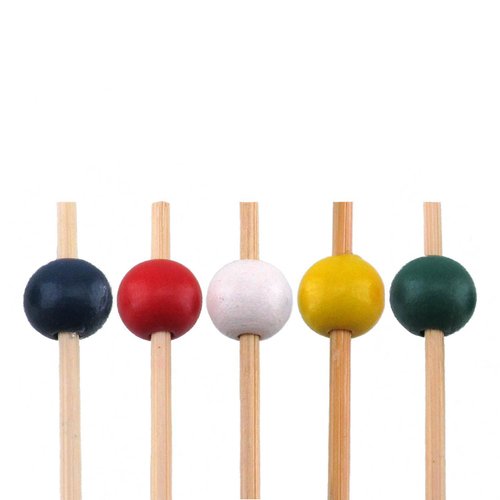 BambooMN Decorative Ball End Cocktail Fruit Sandwich Picks Skewers for Catered Events, Holiday's, Restaurants or Buffets Party Supplies - 5.9" Assorted, 300 pcs