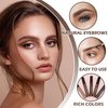 QIUFSSE Eyebrow Mascara Brown Brow Glue,2PCS Waterproof Eyebrow Gel Tinted Gel Para Cejas Natural Eyebrow Makeup for Women-2PCS 04 Dark Brown