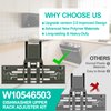 Upgraded W10546503 Dishwasher Top Rack Adjuster Compatible with Kitchenaid Dishwasher Parts Upper Rack WPW10546503 Dishwasher Replacement Parts for Whirlpool Kenmore Dishwasher Rack-10pcs