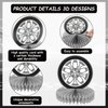 12Pcs Race Car Centerpieces for Tables, Racing Car Birthday Party Decorations Wheel Tire Centerpieces Decor, Double-Sided Tire Decorations for Car Themed Birthday Party Supplies