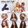 Auto Hair Iron, Cordless Auto Hair Curler Rotating Automatic Curling Iron with 3 Temps Portable Rechargeable Barrel Hair Wave Wand Fast Heating Spin Curling Irons for Styling (Blue)
