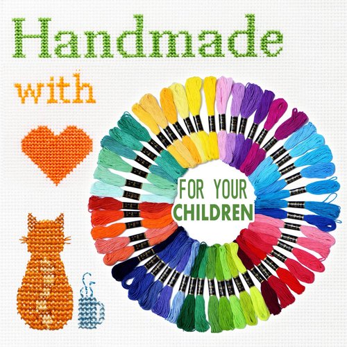 Embroidery Floss Rainbow Color 50 Skeins Per Pack Cross Stitch Threads Friendship Bracelets Floss Crafts Floss