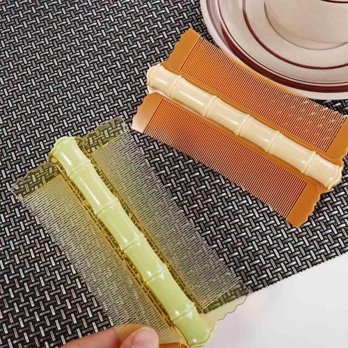 Green Double-Sided Comb Anti-Static Fine-Tooth Pin Hair Comb With Handle Super Dense Tooth Drain Dandruff Hair Comb Hair Styling Tool Accessories Hair Combs Styling Tools Combs
