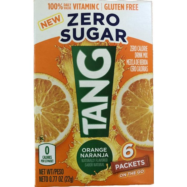 Tang On The Go! Orange Naranja Vitamin C Drink Mix 6 easy open packets (Pack of 4)