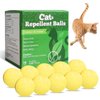 Natural Peppermint Cat Repellent Balls, Outdoor & Indoor Cat Deterrent to Protect Gardens, Keep Cats and Dogs Out of Patio and Yard, 10 Packs