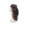 AllMatchWigs 2pcs Edge control soft satin headband 2.4inch width hair wrap bands 20 color choice (black)