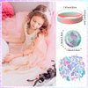 Capoda 122 Pcs Mermaid Party Favors for Girls Mermaid Theme Bracelets Keychains Pin Badges Stampers Rings Stickers Organza Bags for Piñata Stuffers Goodie Bag Fillers Mermaid Birthday Decorations
