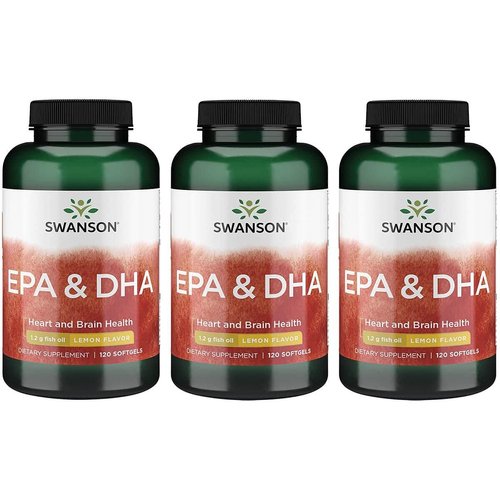 Swanson Ecomega Epa/Dha Fish Oil 180/120 Milligrams 120 Sgels (3 Pack)