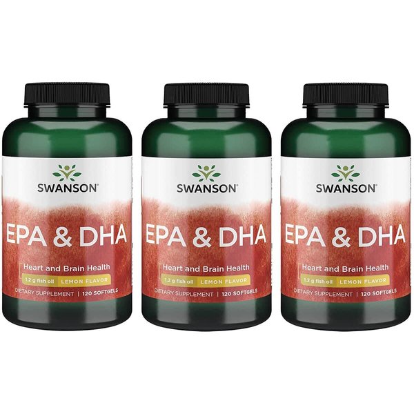 Swanson Ecomega Epa/Dha Fish Oil 180/120 Milligrams 120 Sgels (3 Pack)