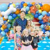 Mishopy 118 Dog Blue Party Decorations Birthday Supplies Paw Balloons Garland Arch Kit Backdrop Tablecloth Blue Bone Balloon for Boys Girls Kids Blue Theme Birthday Decorations