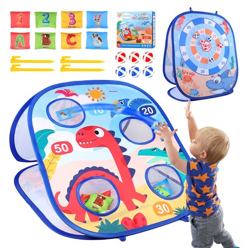 MEIMEIDUDU Bean Bag Toss Game Kids, Outdoor Toys for Toddlers, Outside Lawn Party Games Toy, Gifts Birthday or Christmas for Boys Girls Age 3 4 5 6 7 8