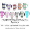 F-32 Handle - 19 COLORS - 30oz Size - Compatible with 30 oz YETI and 30 oz. OZARK TRAIL Tumbler Travel Mug - BPA FREE (30OZ, NEON WATERMELON, 1 Count (Pack of 1))
