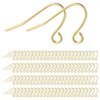 Alexcraft Gold Earring Hooks 200PCS 14K Gold Plated Earring Hooks for Jewelry Making Hypoallergenic Gold Earring Findings for Jewelry Making Bulk Pack