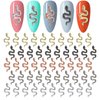 WOKOTO 50Pcs Small Snake Nail Charms For Acrylic Nails Gold Silver Black Rose Gold 3d Snakes For Nails Metal Nail Art Charms For Women Nail Art 3d Jewelrys Nail Snakes Charms Studs Nail Accessory
