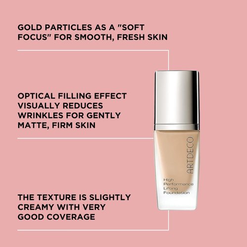 ARTDECO High Performance Lifting Foundation - Reflecting Honey N°11 - Reduces Wrinkles for firmer Skin & Soft Matte Finish - Vegan Makeup - Liquid Foundation with hyaluron - 1.05 Fl Oz