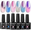 Omainy Gel Nail Polish Set -Color Changing Gel Nail Polish Set Purple Blue Pink Red Laverder Color Changing Gel Polish Soak Off UV LED Thermal Temperature Art 6001