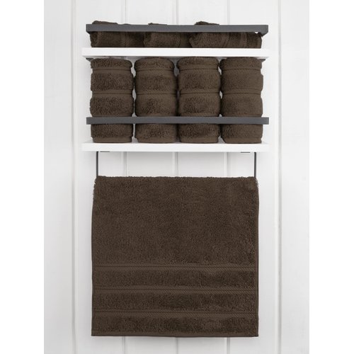American Soft Linen Luxury Hand Towels for Bathroom, 100% Cotton Turkish 4 Piece Hand Towel Set, 600 GSM Hand Face Towels for Kitchen, Brown Hand Towels