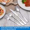 16 Pcs Forks and Spoons Silverware Set,Food Grade Stainless Steel Flatware Cutlery Set for Home,Kitchen and Restaurant,Mirror Polished,Dishwasher Safe - 8 Dinner Fork(8 inch) and 8 Teaspoon(6.5 inch)
